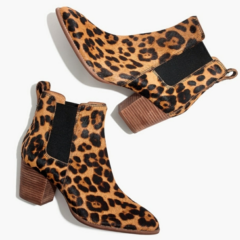 NWT Madewell Regan Boot - Leopard Calf Hair